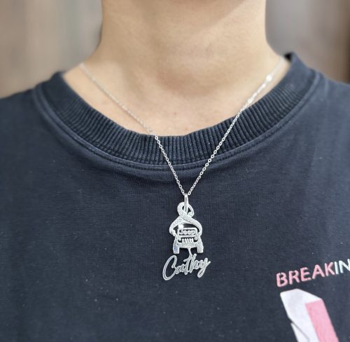 Customize Your Name With JPP Necklace With Free Matching Earrings Set High Quality 925 Sterling Silver 18K Gold 18K Rose Gold Version 7 photo review